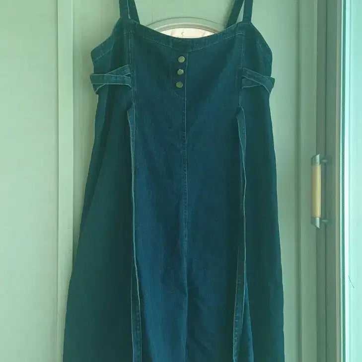 [BUNJANG] Bustier Dark Blue A-Line Dress (Back Banding) Size 77-88 / 뷔스티에 진청A라인 원피스(뒷밴딩)77~88