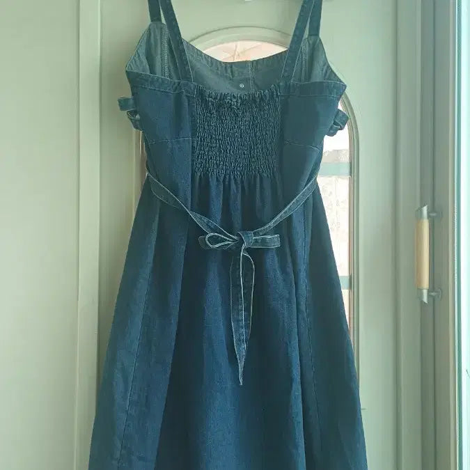 [BUNJANG] Bustier Dark Blue A-Line Dress (Back Banding) Size 77-88 / 뷔스티에 진청A라인 원피스(뒷밴딩)77~88