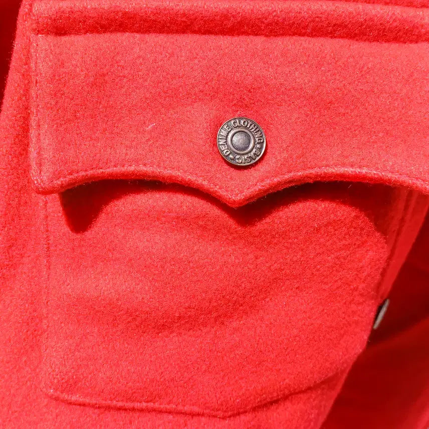 [BUNJANG] DENIME Heavyweight Vivid Red Wool Shirt Jacket (Men&