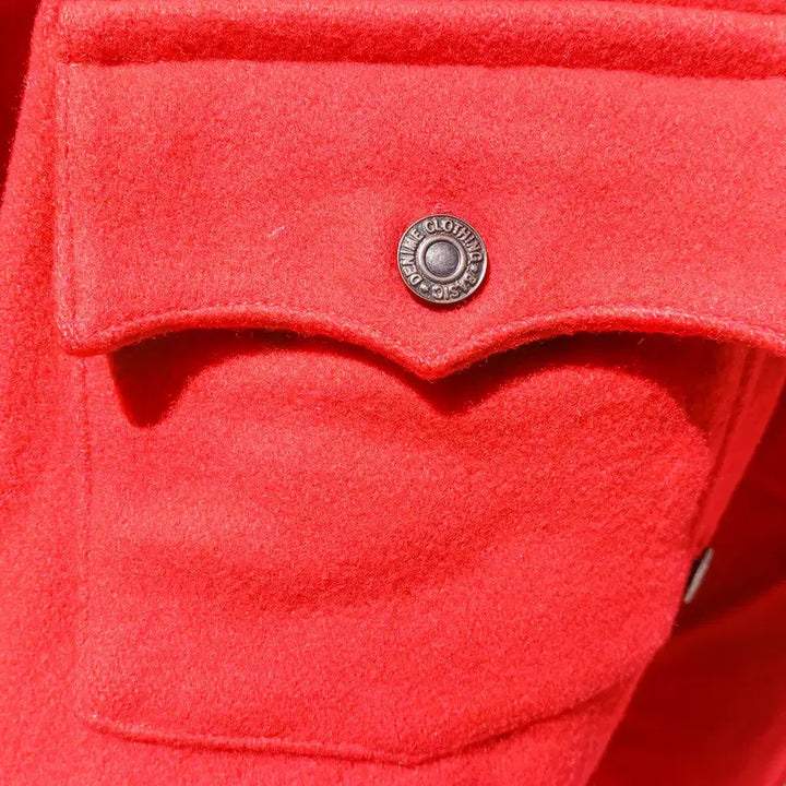 [BUNJANG] DENIME Heavyweight Vivid Red Wool Shirt Jacket (Men&