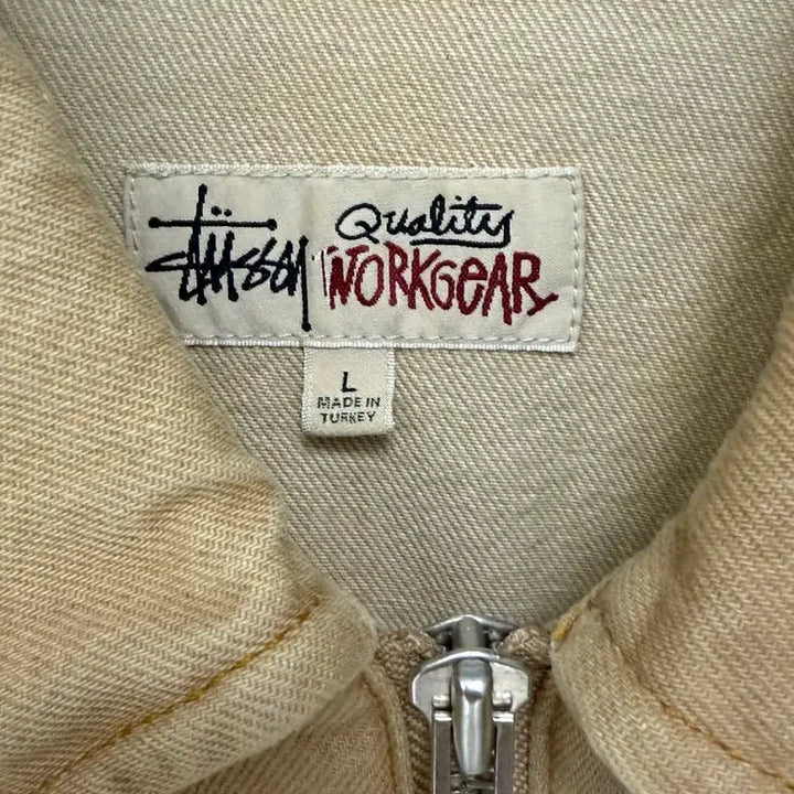 [BUNJANG] Stussy Denim Work Jacket Sand / ( L ) 스투시 데님 워크자켓 샌드