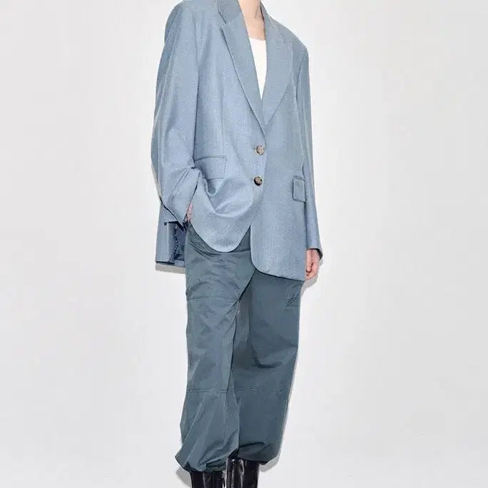 [BUNJANG] Time Wool Oversized Mélange Jacket / 타임 울 오버사이즈 멜란지 자켓