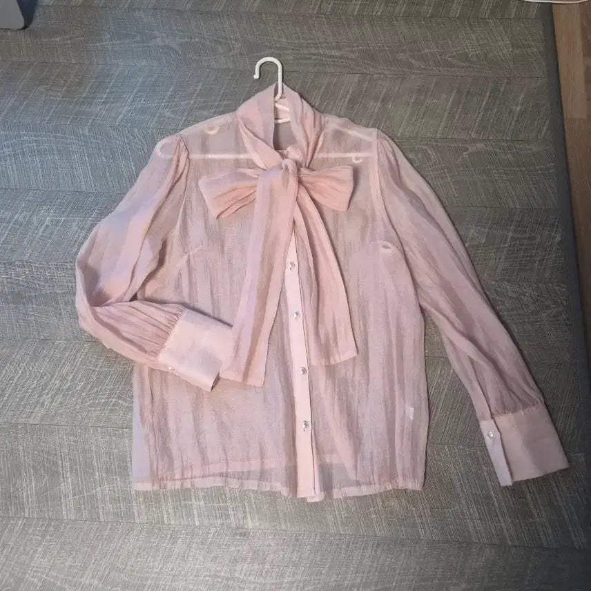 [BUNJANG] Organza Pink Blouse / 오간자 핑크 블라우스
