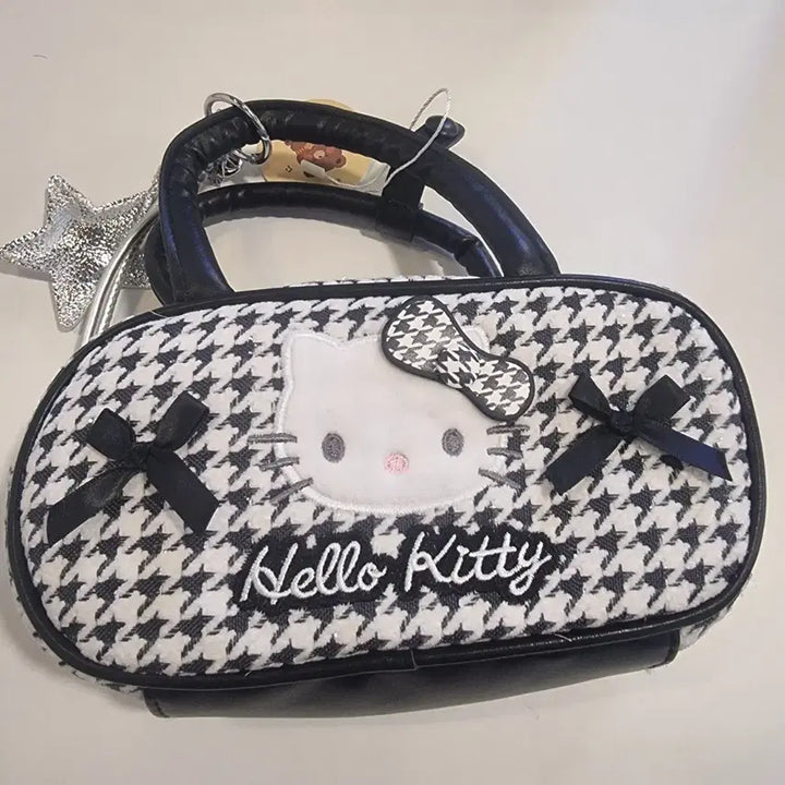 [BUNJANG] Hello Kitty Houndstooth Check Mini Bag / 헬로키티 하운즈투스 체크 미니백