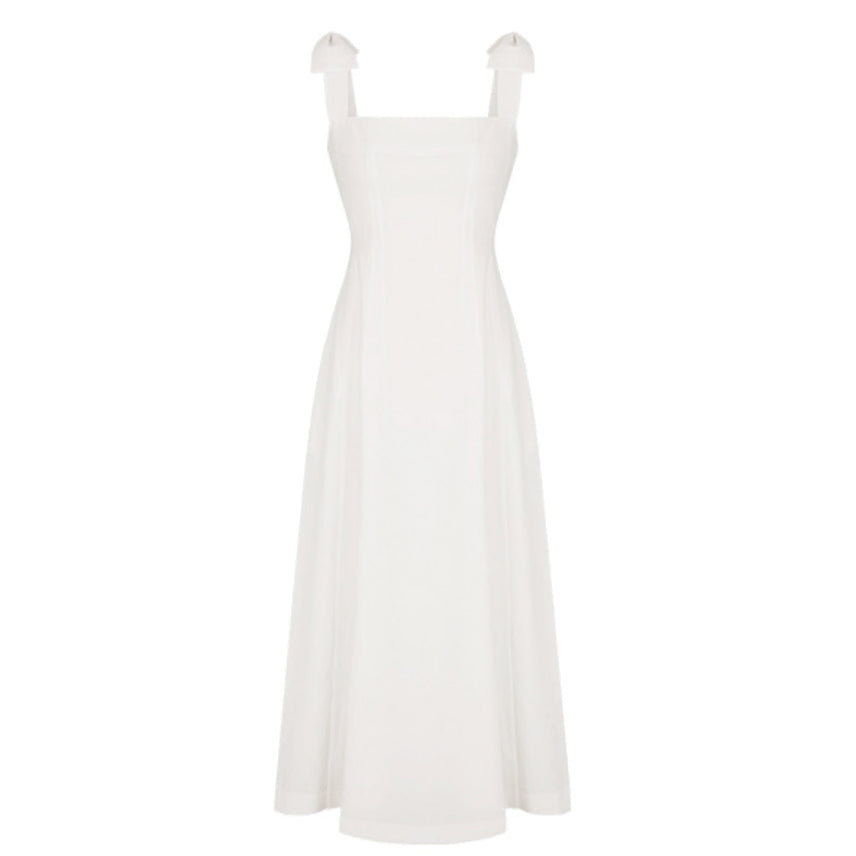 [BUNJANG] FLOUM Violet Ribbon Bustier Dress White XS / [플로움] 바이올렛 리본 뷔스티에 드레스 화이트 xs
