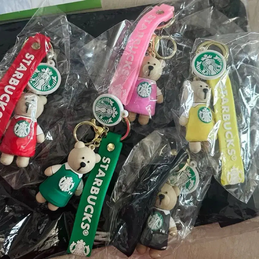 [BUNJANG] Starbucks Bearista Keyring Strap Set / 스타벅스 베어리스타 키링 스트랩 세트