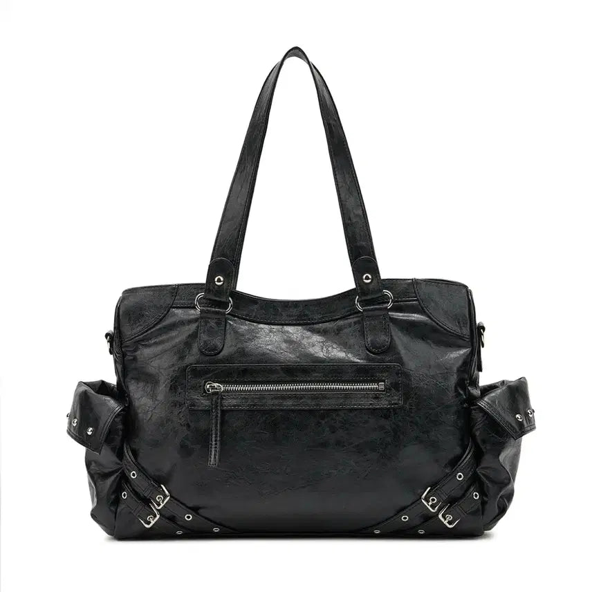 [BUNJANG] Deinet Stud Pocket Big Bag Black / 다이닛 deinet 스터드 포켓 빅백 블랙