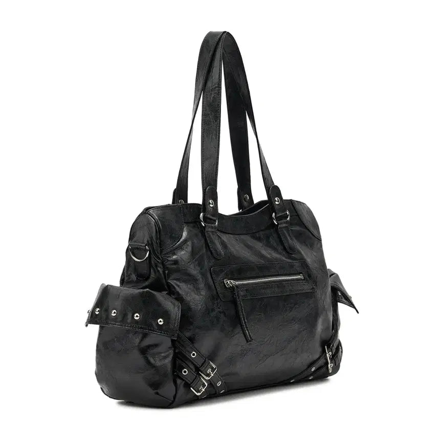 [BUNJANG] Deinet Stud Pocket Big Bag Black / 다이닛 deinet 스터드 포켓 빅백 블랙