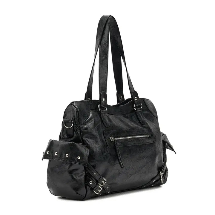 [BUNJANG] Deinet Stud Pocket Big Bag Black / 다이닛 deinet 스터드 포켓 빅백 블랙