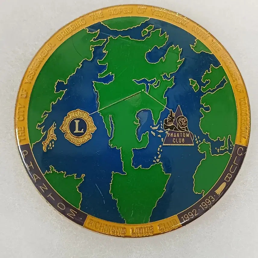 [BUNJANG] Vintage Lions Club Commemorative Pins Set / 근대사 수집 빈티지 미국 라이온스 클럽 기념 뱃지 배지 2종 기념품 패치