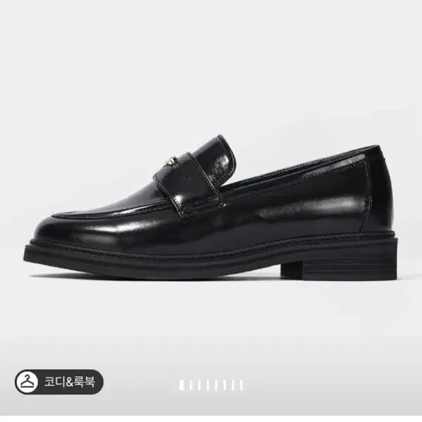 [BUNJANG] Time Leather Emblem Loafers / 타임 레더 엠블럼 로퍼_자켓 니트