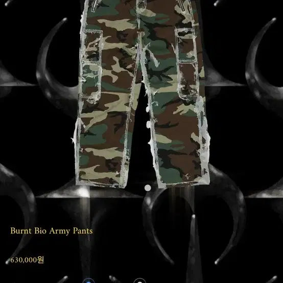 [BUNJANG] THUG CLUB Burnt Bio Army Pants Size 1 / 떠그클럽 팬츠 burnt bio army pants size 1