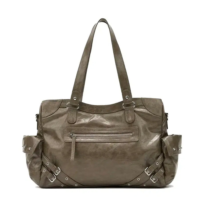 [BUNJANG] Deinet Stud Pocket Big Bag Khaki / 다이닛 deinet 스터드 포켓 빅백 카키
