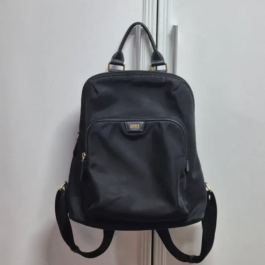 [BUNJANG] Daks Black Solid Nylon Backpack / 닥스 블랙 단색 나일론 백팩