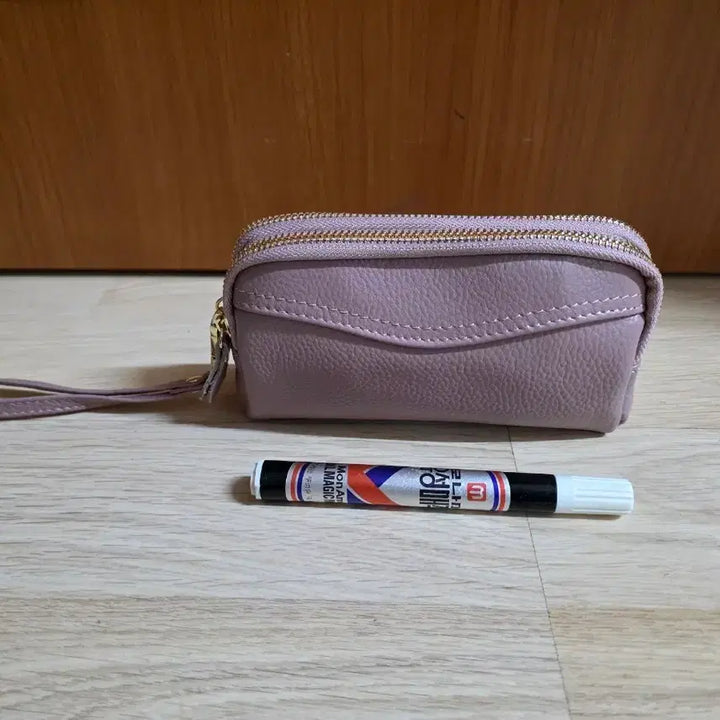 [BUNJANG] Indie Pink Leather Mini Wallet / (새상품) 인디핑크 소가죽 이중 수납 미니 지갑