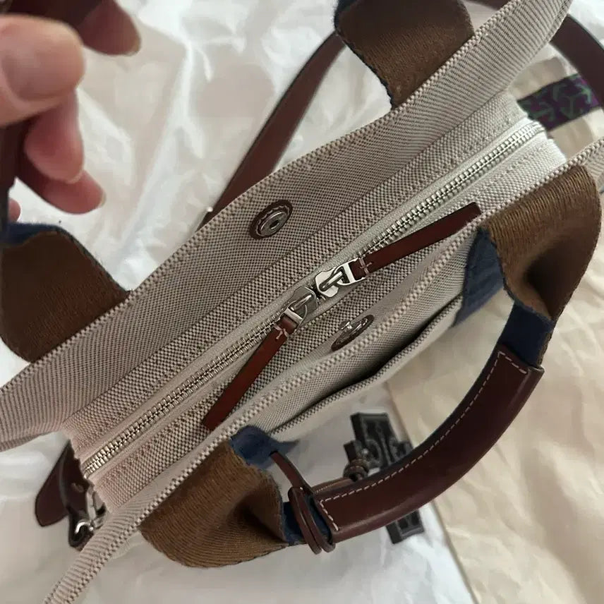 [BUNJANG] Tory Burch Canvas Tote &amp; Crossbody Bag / 토리버치 캔버스 토트 &amp; 크로스백