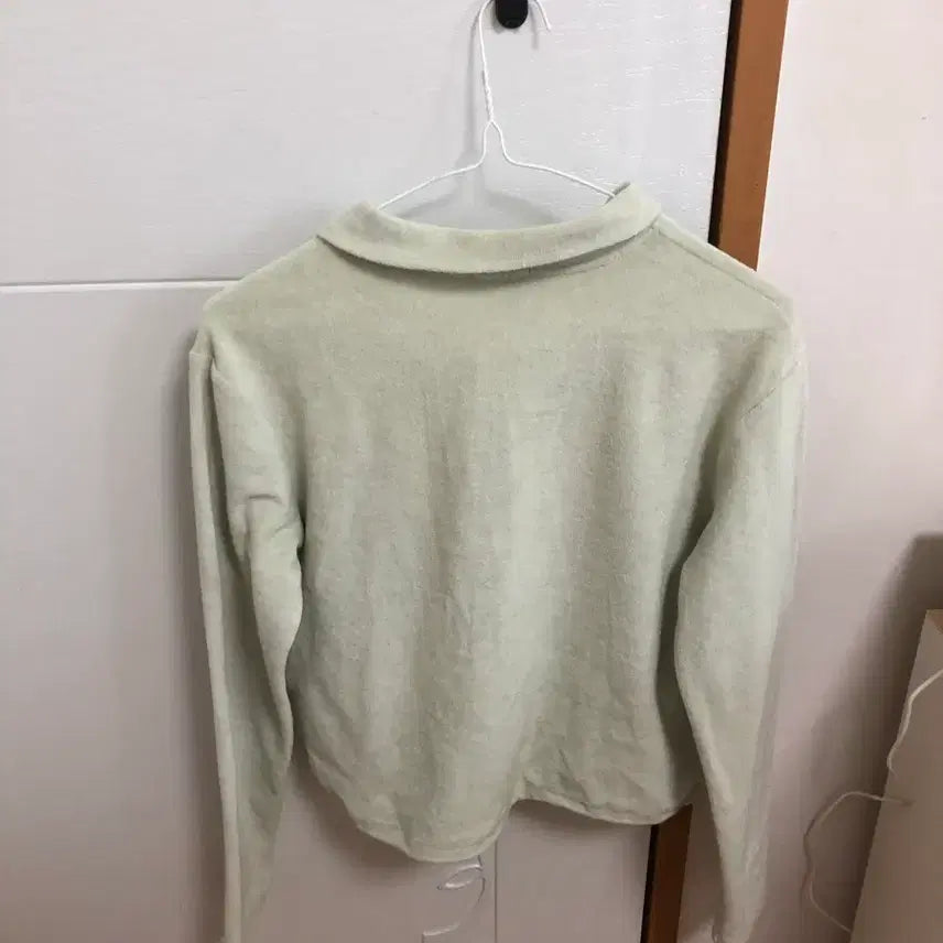 [BUNJANG] Green Melon Towel Zip-Up Shirt / 연두그린메론 타올집업