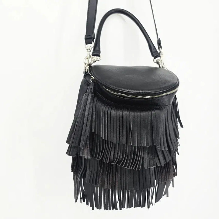 [BUNJANG] ANDREA INCONTRI Italian Leather Fringe Bag / ANDREA INCONTRI 이태리 가죽 프린지백