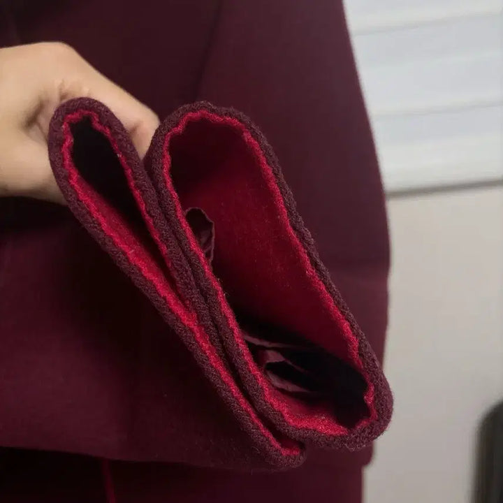 [BUNJANG] Valentia Burgundy Handmade Coat / 발렌시아 코트
