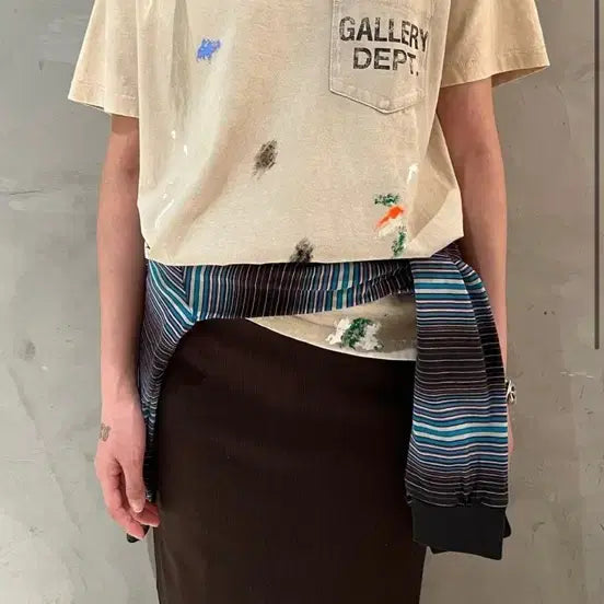 [BUNJANG] Gallery Department Painting T-Shirt Medium / 갤러리디파트먼트 페인팅 반팔티 M