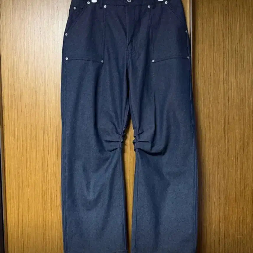 [BUNJANG] Bluesf Curved Denim Carpenter Pants Size 1 / 새상품) 블루썬플라워 Bluesf 커브드 데님 카펜터 팬츠 1사이즈