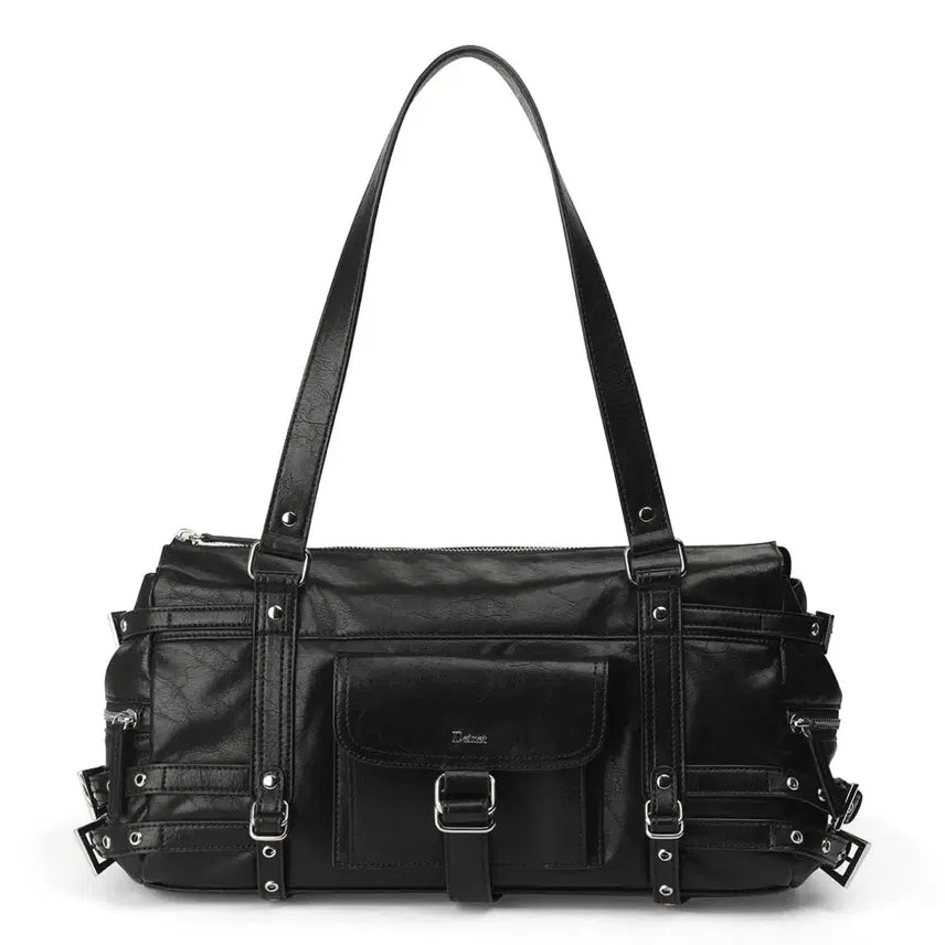 [BUNJANG] Deinet Belted Pocket Shoulder Bag Black / 다이닛 deinet 벨티드 포켓 숄더백 블랙