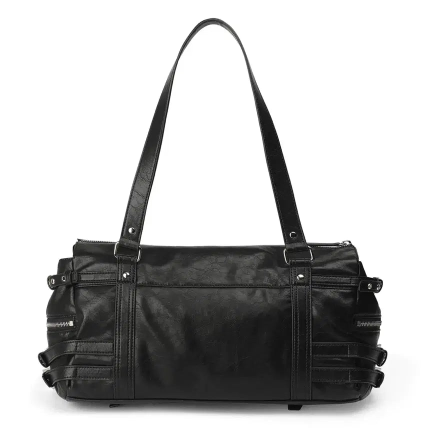[BUNJANG] Deinet Belted Pocket Shoulder Bag Black / 다이닛 deinet 벨티드 포켓 숄더백 블랙