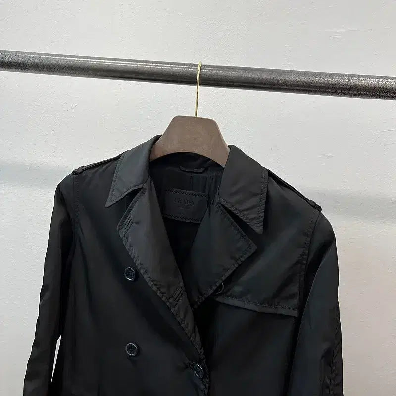 [BUNJANG] Prada Re-Nylon Spring Double Coat / 여) 프라다 리나일론 봄 더블코트