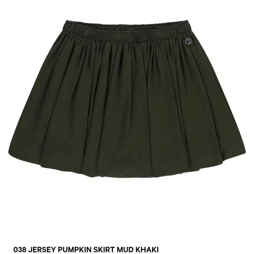 [BUNJANG] Koiseo 038 Jersey Pumpkin Skirt Khaki S / 코이세이오038 저지 펌킨 스커트 카키 s사이즈