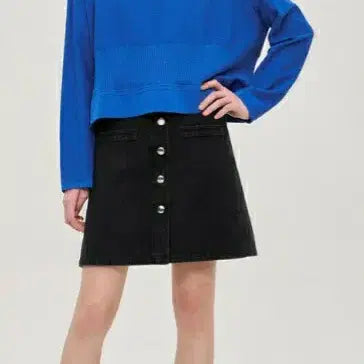 [BUNJANG] System Black Denim Mini Skirt Size 67 / 한섬 시스템  스커트
