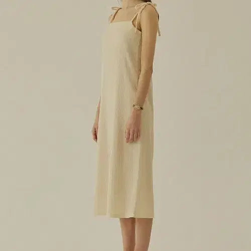 [BUNJANG] Mango Pleats Creased Tie Dress S / 망고매니플리즈 크리즈 타이 원피스 / S
