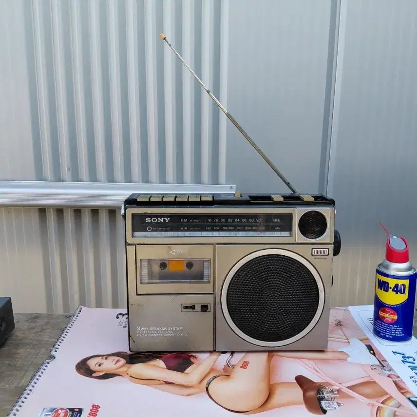 [BUNJANG] Sony Cassette Radio Vintage Japanese / 일본/SONY 골동품 카시버 ,근대사 3일간세일