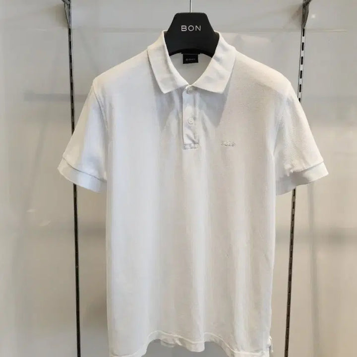 [BUNJANG] Hugo Boss Pima Cotton Short Sleeve Polo Shirt - White / 휴고보스 피마코튼 반팔(남여공용)