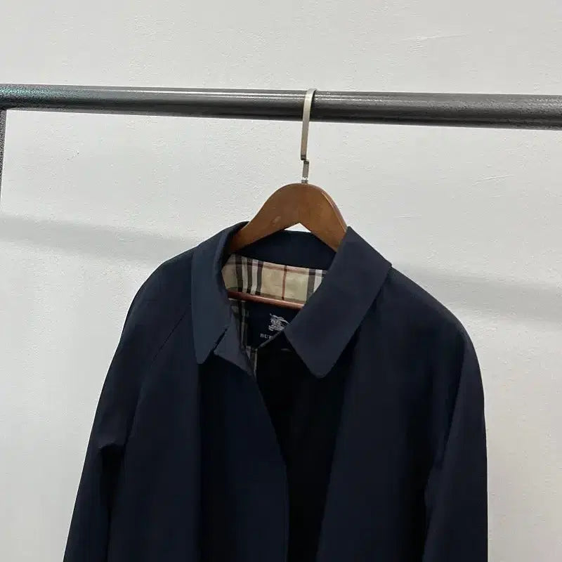 [BUNJANG] Burberry Navy Gabardine Cotton Trench Coat / 여) 버버리 네이비 개버딘코트