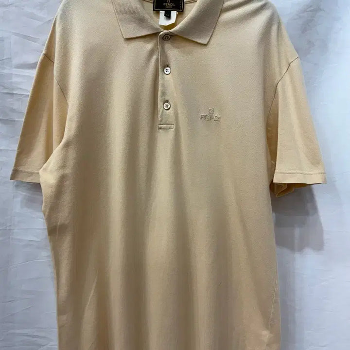 [BUNJANG] Fendi Beige Polo T-Shirt Size 50 / 펜디 베이지 카라티50/100사이즈(정품)