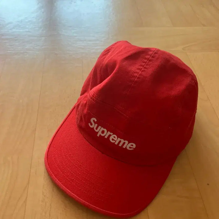 [BUNJANG] Supreme Washed Chino Twill Camp Cap Red / 슈프림 워시드 치노 트윌 캠프캡 레드
