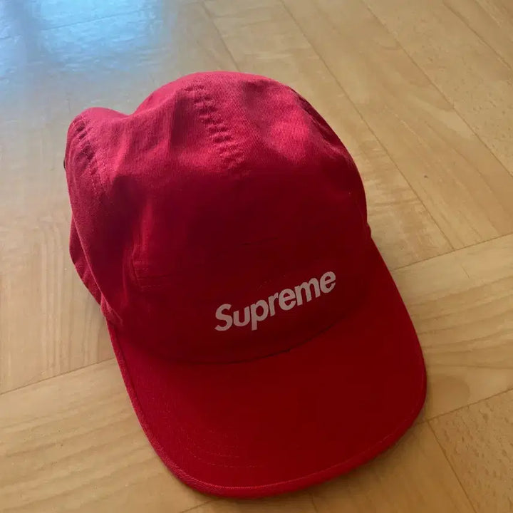 [BUNJANG] Supreme Washed Chino Twill Camp Cap Red / 슈프림 워시드 치노 트윌 캠프캡 레드
