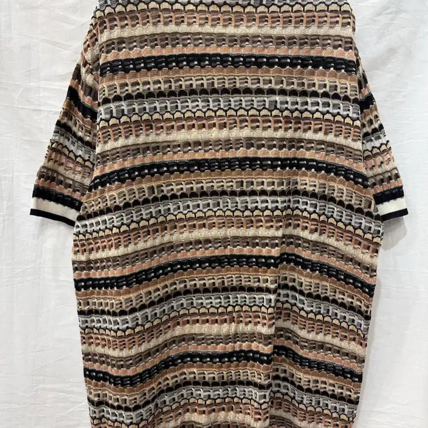 [BUNJANG] Missoni Pattern Knit Polo Shirt Size 52 (105) / 미쏘니 패턴 니트 카라티52/105사이즈(정품)