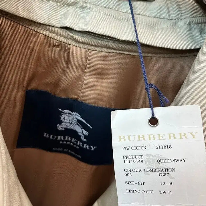 [BUNJANG] Burberry Gabardine Coat with Wool Lining / 여) 버버리 개버딘 내피코트