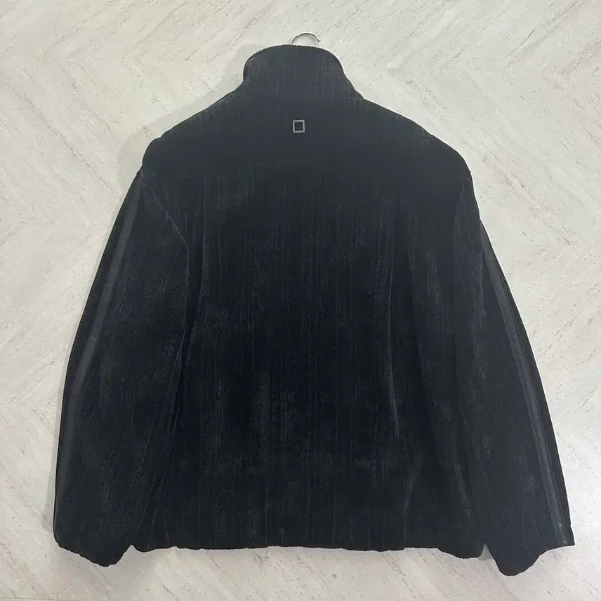 [BUNJANG] WooYoungMi 25FW Black Knitting Velvet Zip-Up Jacket / [40] 우영미 25fw 블랙 니팅 벨벳 밴딩 집업 자켓