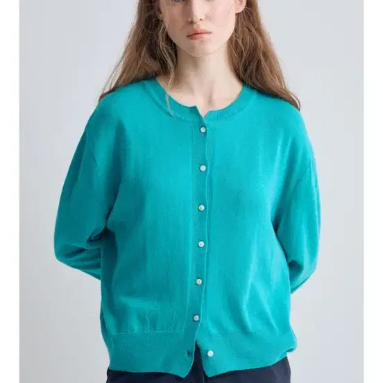 [BUNJANG] Pachiparkey Silk Cardigan Aqua Blue / (새상품)파키파르케 가디건 택O