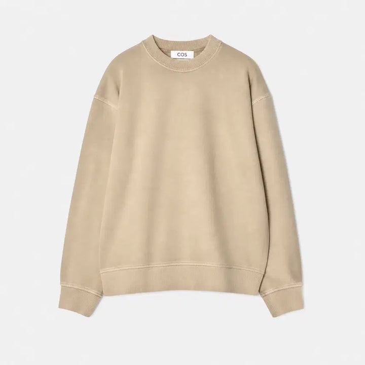 [BUNJANG] COS Relaxed Washed Cotton Sweatshirt Beige / [S] 코스(COS) 릴랙스드 워시드 코튼 스웻셔츠 맨투맨