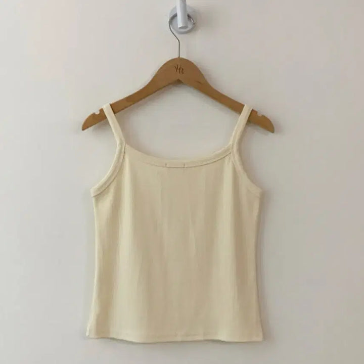 [BUNJANG] Yuri Soufflé Ribbed Sleeveless Top - Butter Color / [미개봉새상품]유리에 수플레 골지 나시