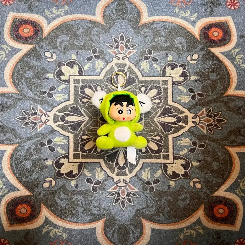 [BUNJANG] Crayon Shin-chan Frog Costume Keychain Doll / 짱구_개구리 코스튬 키링 인형 새상품