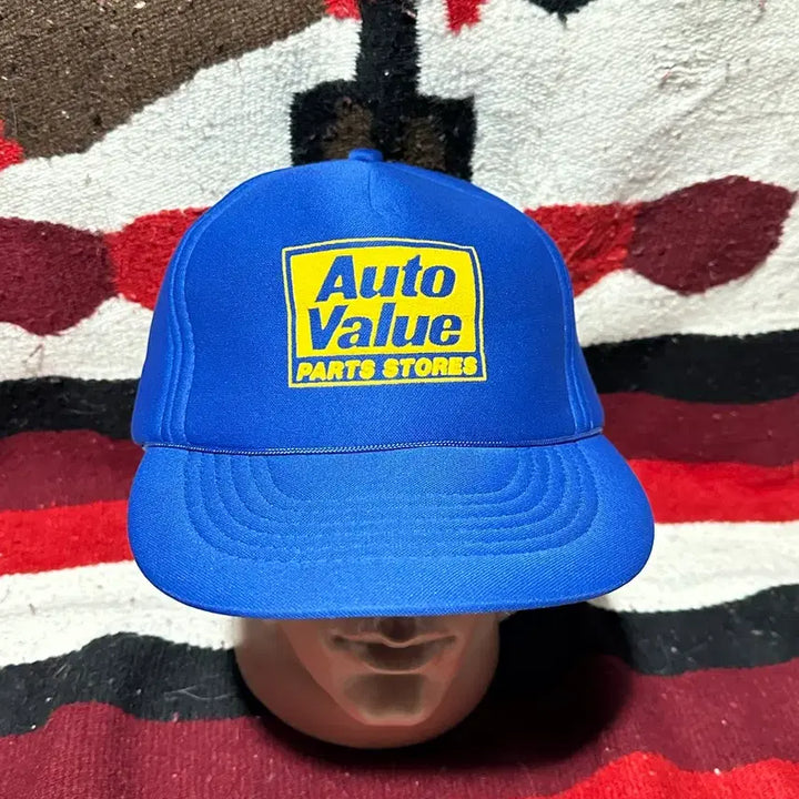 [BUNJANG] Vintage Auto Value Logo Blue Baseball Cap OS / [빈티지] Vintage Auto Cap