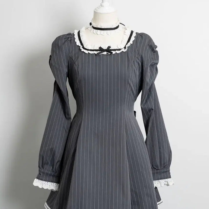 [BUNJANG] Pium Frill Cotton Dress Choker / [교판]피움pium 초커 프릴 코튼 원피스