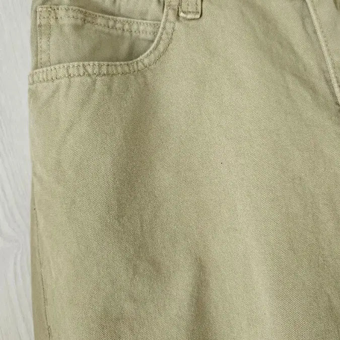 [BUNJANG] Le robe Wide Leg Pants M Cotton 100% Olive Beige / 르로브 M 고퀄 와이드 팬츠