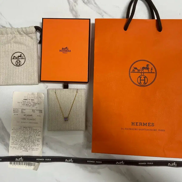 [SOLD OUT] [정품] 1회 시착 제품 / 에르메스 팝아슈 미니 목걸이 릴라