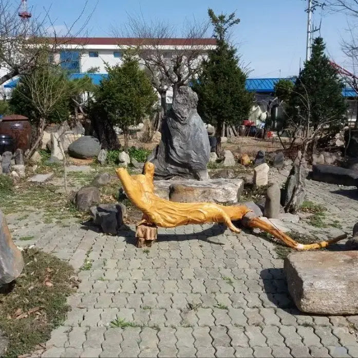 [BUNJANG] Natural Stone Monk Statue and Zelkova Root Sculpture / 자연석및 느티나무뿌리