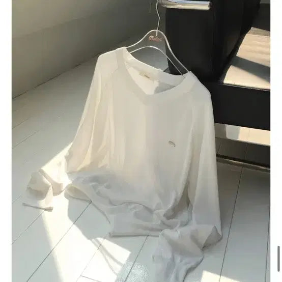 [BUNJANG] Baydeli Silhouette Summer V-Neck Loose Fit Knit / 베이델리 살안타템 여름 긴팔 실루엣 써머 브이넥 루즈핏 니트 에이블리